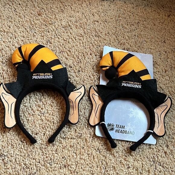 Set of 2 NWT & NWOT NHL Pittsburgh Penquins Headband. - Picture 2 of 7